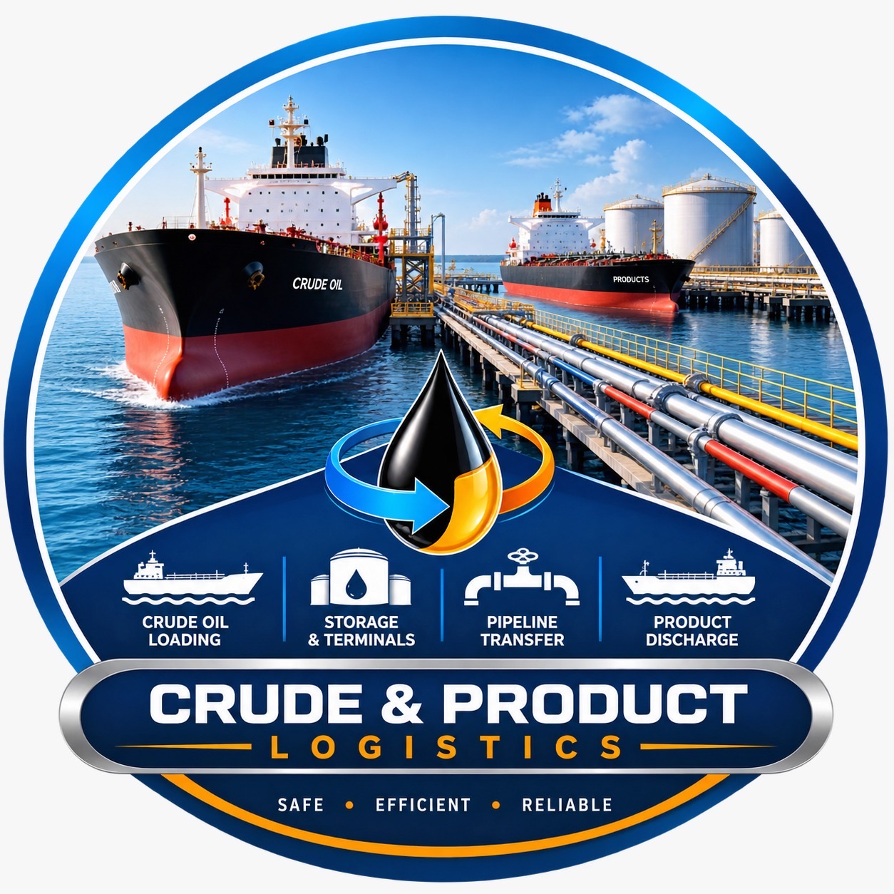 Crude and Product Logistics badge
